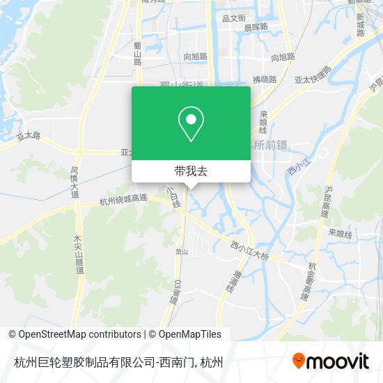 杭州巨轮塑胶制品有限公司-西南门地图