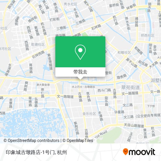 印象城古墩路店-1号门地图