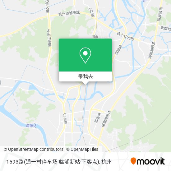 1593路(通一村停车场-临浦新站·下客点)地图
