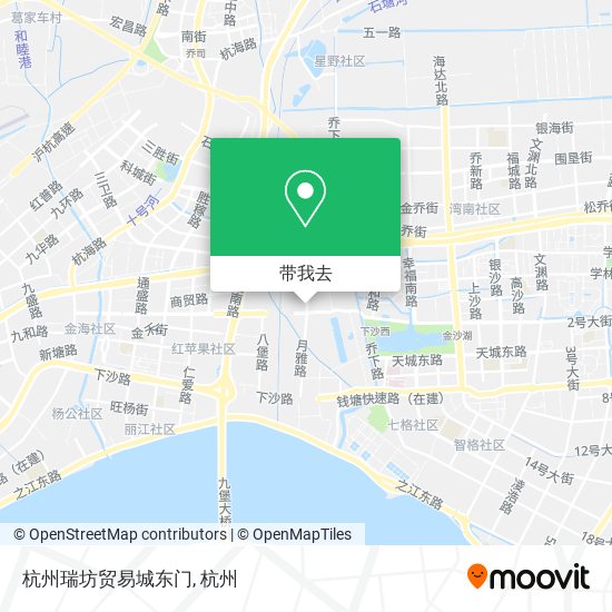 杭州瑞坊贸易城东门地图