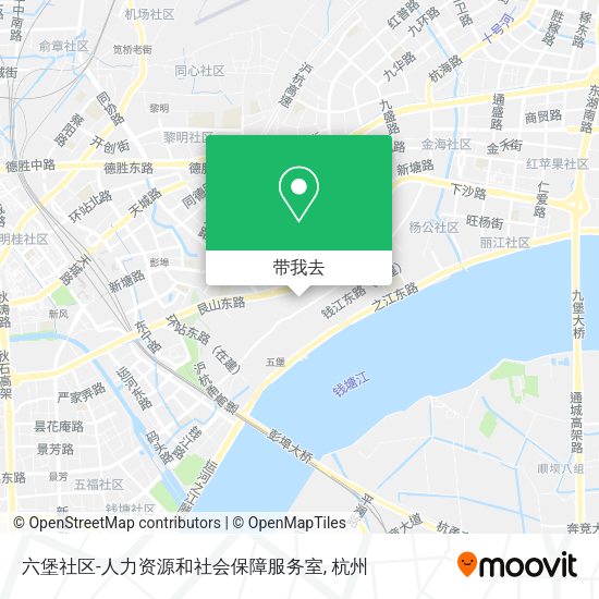 六堡社区-人力资源和社会保障服务室地图