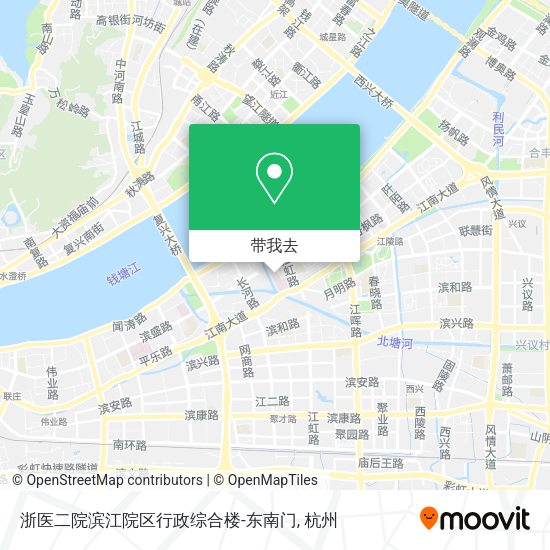 浙医二院滨江院区行政综合楼-东南门地图