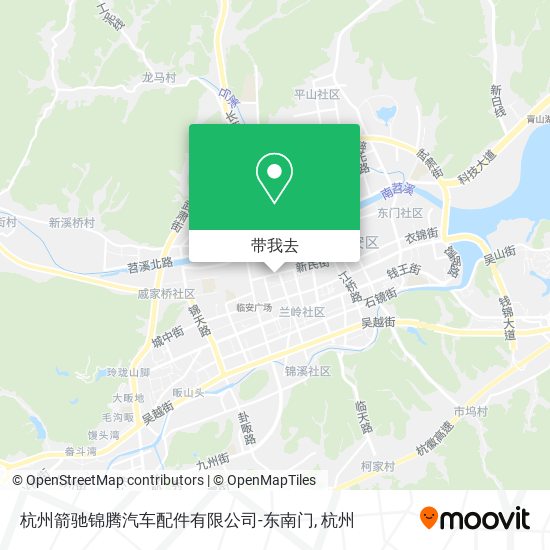 杭州箭驰锦腾汽车配件有限公司-东南门地图
