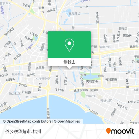 侨乡联华超市地图