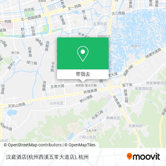 汉庭酒店(杭州西溪五常大道店)地图