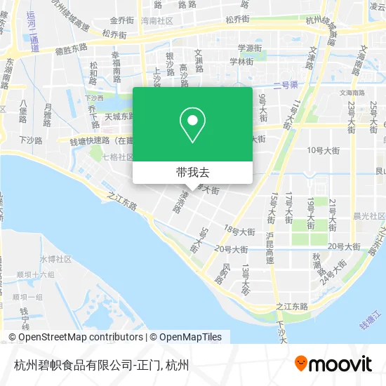 杭州碧帜食品有限公司-正门地图