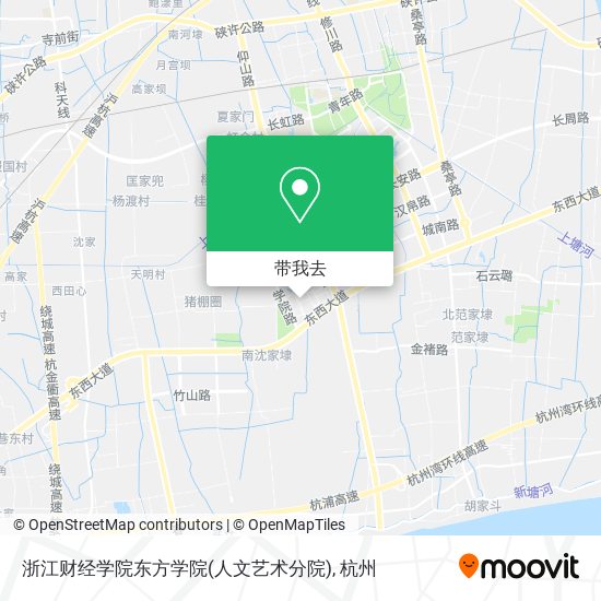 浙江财经学院东方学院(人文艺术分院)地图