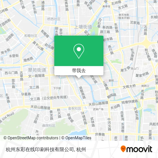 杭州东彩在线印刷科技有限公司地图