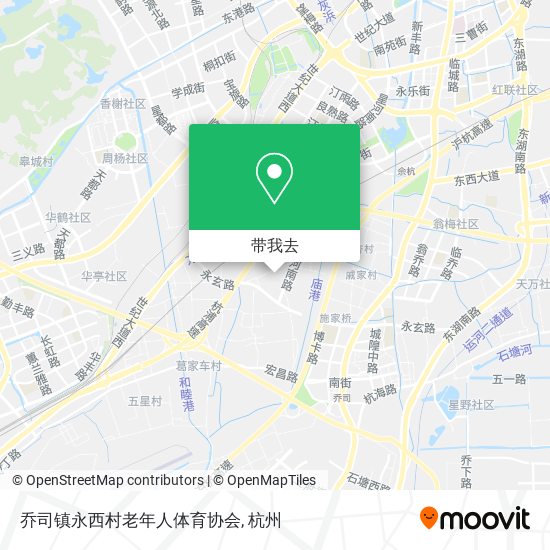 乔司镇永西村老年人体育协会地图