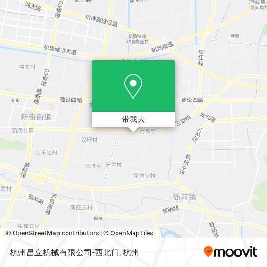 杭州昌立机械有限公司-西北门地图