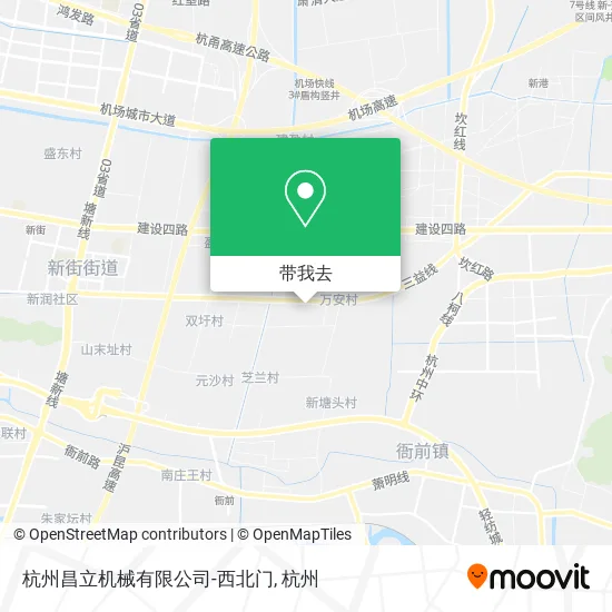 杭州昌立机械有限公司-西北门地图