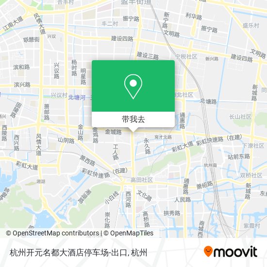 杭州开元名都大酒店停车场-出口地图
