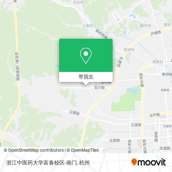 浙江中医药大学富春校区-南门地图