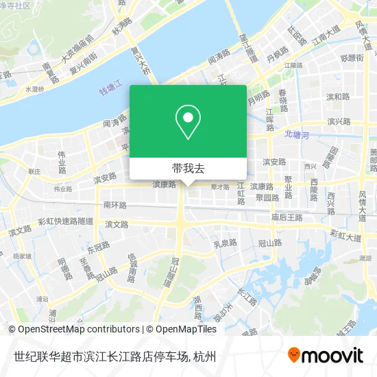世纪联华超市滨江长江路店停车场地图
