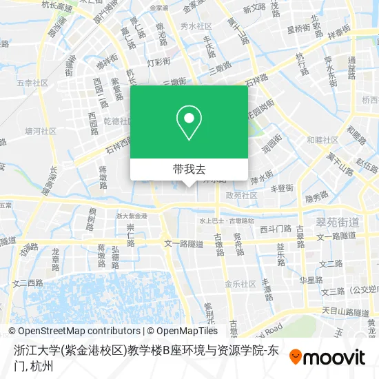 浙江大学(紫金港校区)教学楼B座环境与资源学院-东门地图