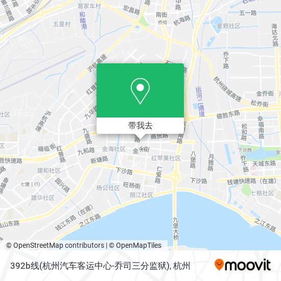 392b线(杭州汽车客运中心-乔司三分监狱)地图