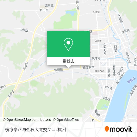 横凉亭路与金秋大道交叉口地图