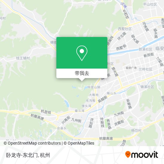 卧龙寺-东北门地图