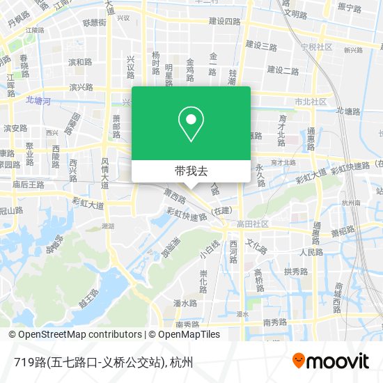 719路(五七路口-义桥公交站)地图