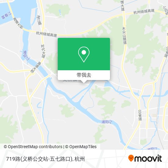 719路(义桥公交站-五七路口)地图