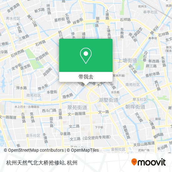 杭州天然气北大桥抢修站地图