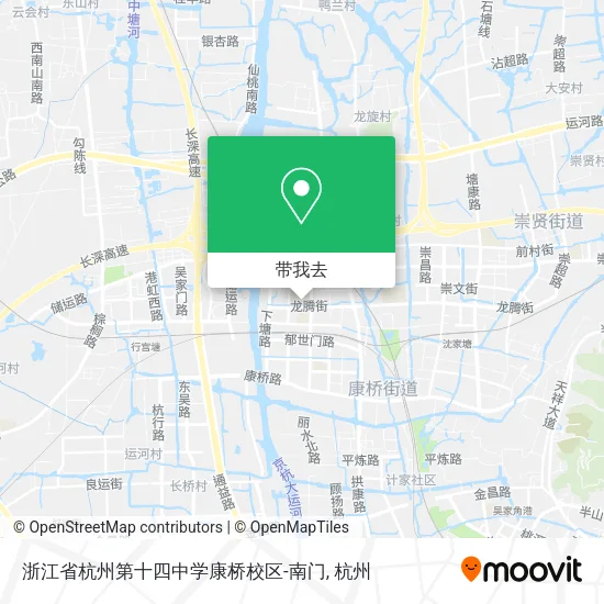 浙江省杭州第十四中学康桥校区-南门地图
