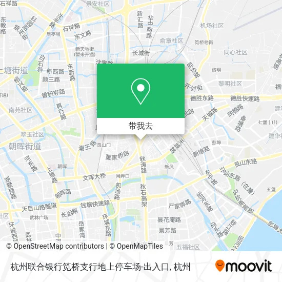 杭州联合银行笕桥支行地上停车场-出入口地图