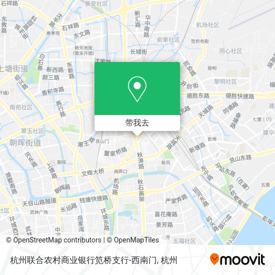杭州联合农村商业银行笕桥支行-西南门地图