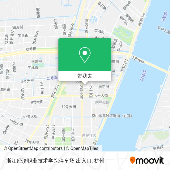 浙江经济职业技术学院停车场-出入口地图