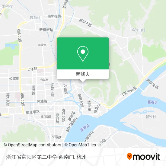 浙江省富阳区第二中学-西南门地图