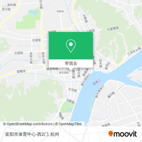 富阳市体育中心-西2门地图