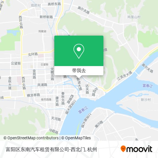 富阳区东南汽车租赁有限公司-西北门地图
