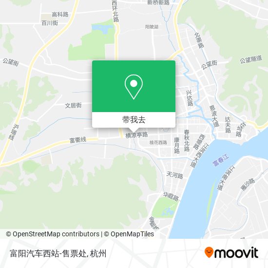 富阳汽车西站-售票处地图