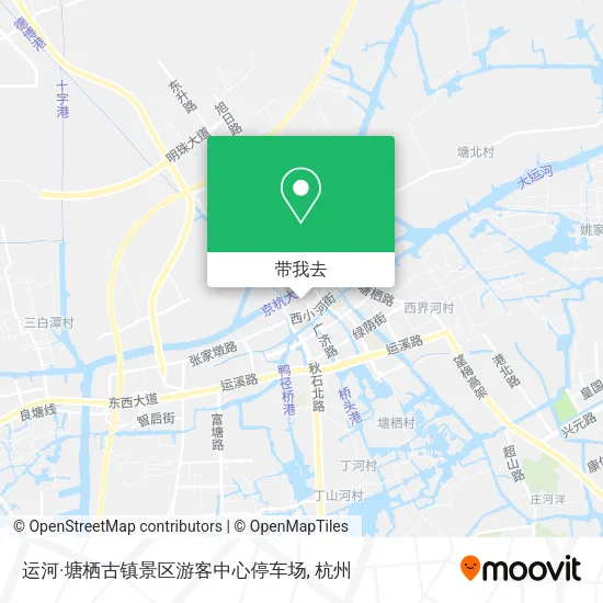 运河·塘栖古镇景区游客中心停车场地图