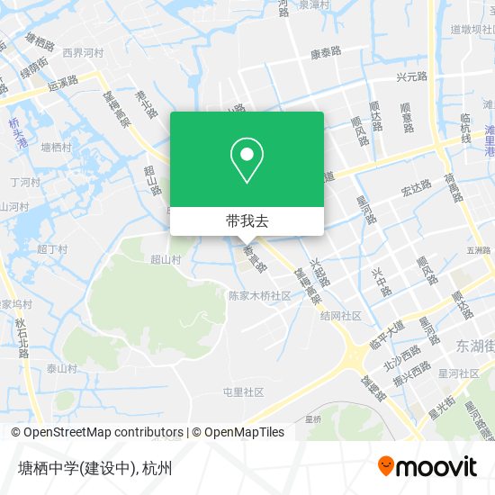 塘栖中学(建设中)地图