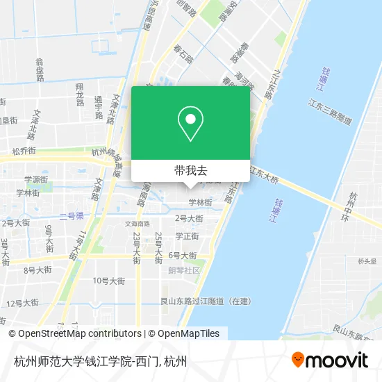 杭州师范大学钱江学院-西门地图