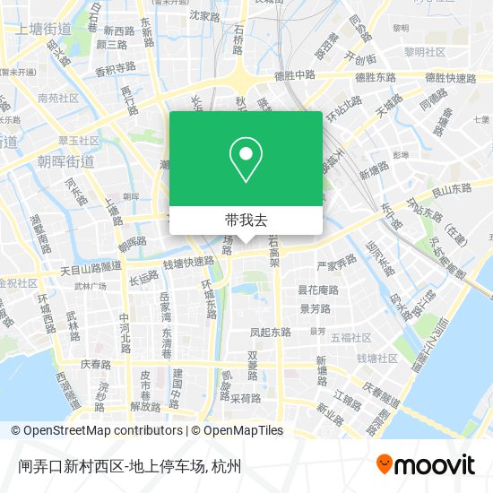 闸弄口新村西区-地上停车场地图