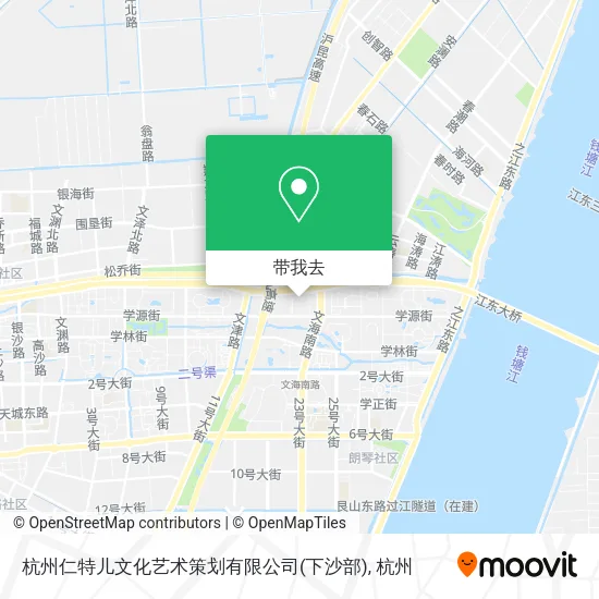 杭州仁特儿文化艺术策划有限公司(下沙部)地图