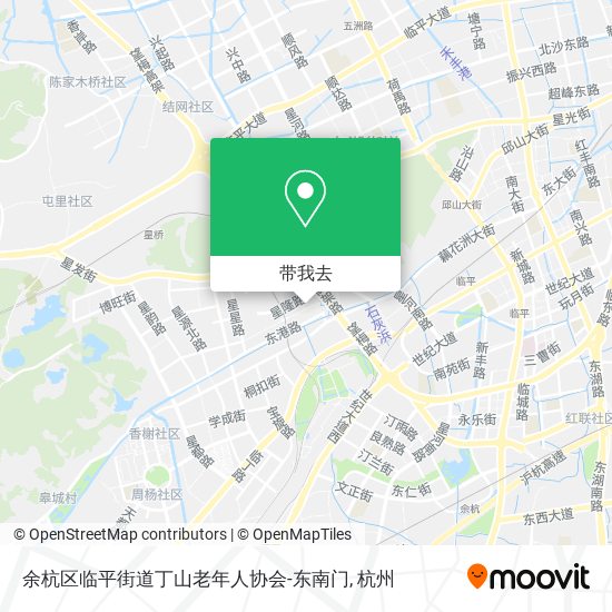 余杭区临平街道丁山老年人协会-东南门地图