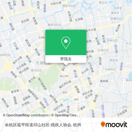 余杭区临平街道邱山社区-残疾人协会地图