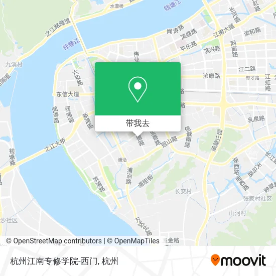 杭州江南专修学院-西门地图