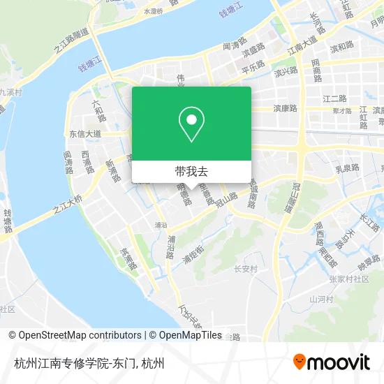 杭州江南专修学院-东门地图