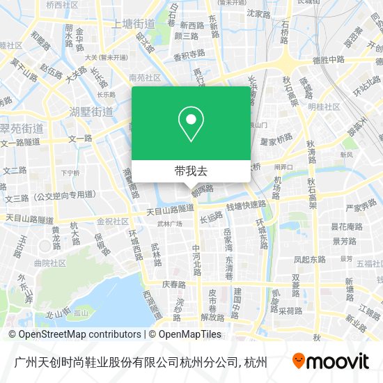 广州天创时尚鞋业股份有限公司杭州分公司地图