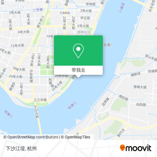 下沙江堤地图