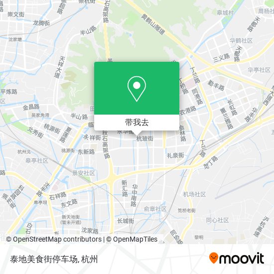 泰地美食街停车场地图