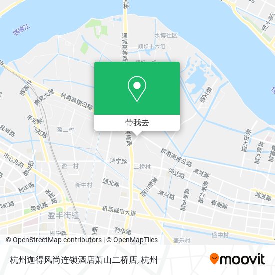 杭州迦得风尚连锁酒店萧山二桥店地图