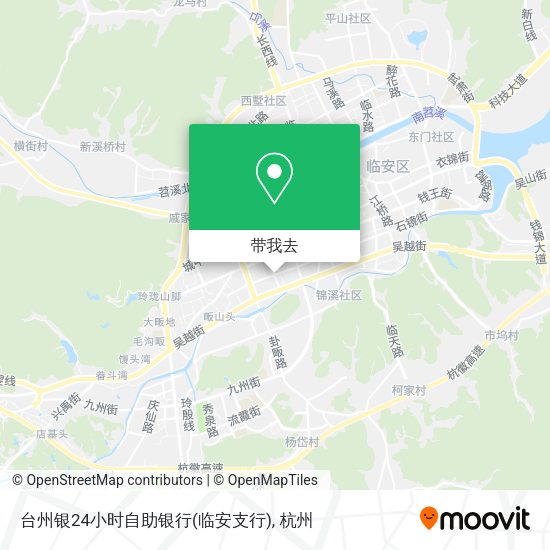 台州银24小时自助银行(临安支行)地图