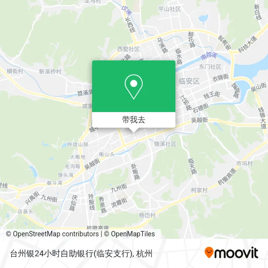 台州银24小时自助银行(临安支行)地图