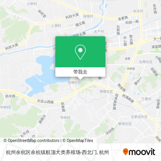 杭州余杭区余杭镇航顶犬类养殖场-西北门地图