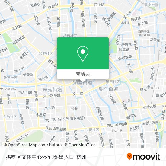 拱墅区文体中心停车场-出入口地图